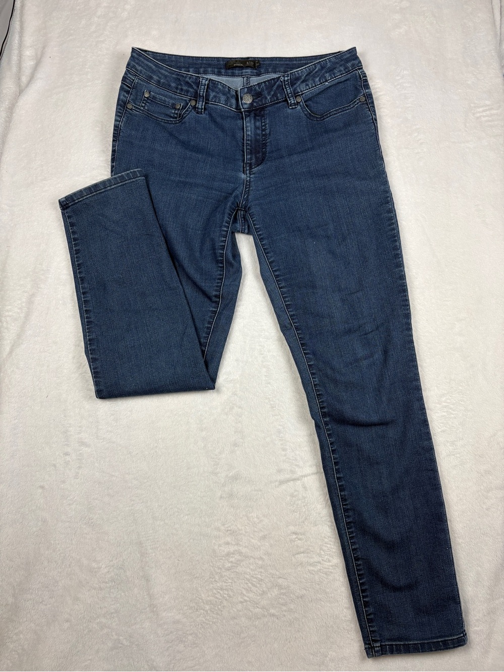 prAna Womens Jeans Size 8/29 Blue Skinny Straight Organic Cotton Stretch Denim